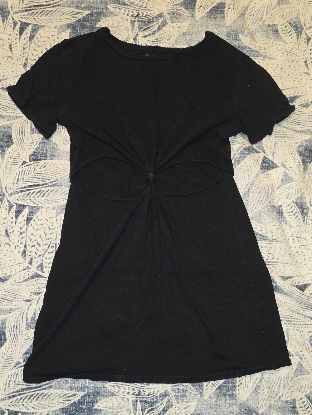 Arizona Jean Company Black Knot-Front Mini Dress